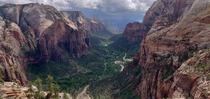 The top of Angels Landing Zion National Park 