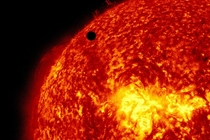 The transit of Venus across the face of the sun June   Credit NASASDO AIA 