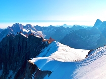 The view from Aiguille du Midi France 