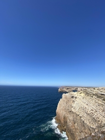 The view from cape Saint Vincent Portugal the most westerly point in mainland Europe 