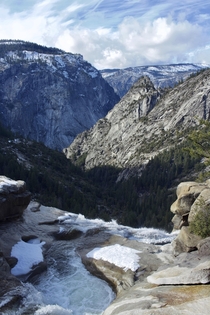 The view from Nevada Fall Yosemite National Park California USA December  