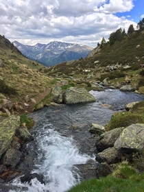 The view from our hike in The Pyrenees Mountains Andorra 
