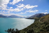 The view from the drive just outside of Queenstown New Zealand 