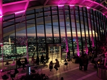 The view from the Skygarden on top of the walkie talkie building London