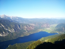 The view from the top of Mount Vogel Slovenia 