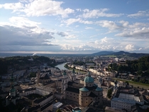 The view over Salzburg from the fortress 