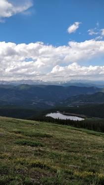 The view while driving up Mount Evans Colorado 