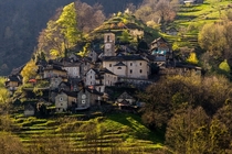 The village of Corippo in the Verzasca Valley of Switzerland 