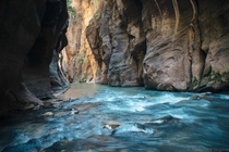 The Virgin Narrows in Zion National Park 