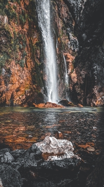 The waterfall in Theth Albania 
