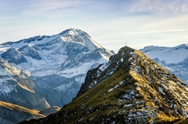 The Wildhorn standing over the Lauenenhorn in the Bernese Alps - Saanen Switzerland 