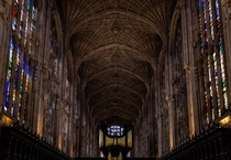 The worlds largest fan vaulting at Kings College Chapel Cambridge