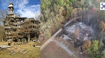 The worlds largest tree house which has been abandoned since  has burned down