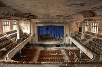 Theater of an abandoned high school in Philadelphia 