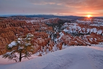 There was only one minute of sun in the morning at Bryce Canyon but it was a spectacular minute 