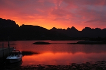 These are the real colors of a sunrise in Lofoten Norway 