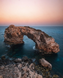 This arch off the coast of Mallorca Spain  IG travelfreak