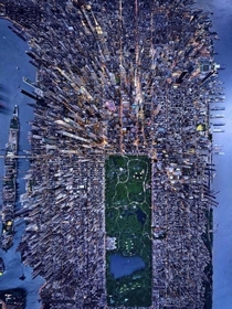 This arial view of New York City