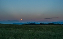 This evenings moonrise over the Bavarian Alps 