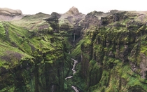 This Icelandic canyon makes you feel like you are on a set of Jurrasic Park 