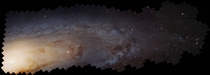 This image captured with the Hubble Space Telescope is the largest and the sharpest image ever taken of the Andromeda galaxy You would need more than  HD television screens to display the whole image