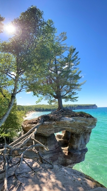 This is Michigan in the summer Pictured Rocks National Lakeshore - Chapel Rock and Chapel Beach 