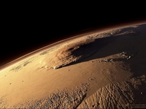 This is Olympus Mons on Mars it is x the size of Mount Everest