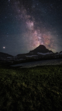 This is one of my first Milky Way photos ever Any thought Glacier National Park Montana OC x