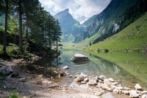 This lakes literally called LakeAlpsLake - Seealpsee Appenzell Switzerland 