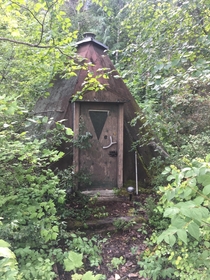 This little hut on a trail near a hostel in British Columbia
