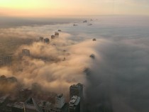 This picture was taken on top of the John Hancock building  stories in Chicago Illinois 