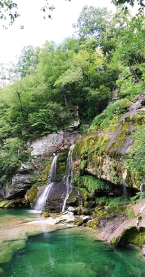 This waterfall on the outskirts of Bovec Slovenia 