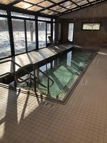 This winter hot tub at a cross country ski resort in Minnesota