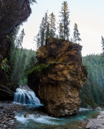Thousands unknowingly walk past this view in Johnston Canyon Banff Alberta Canada 
