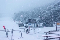 Thredbo Ski Resort NSW Australia cm of snow overnight with cm more expected today