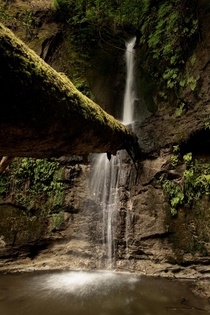 Through the heart of this waterfall in Santa Cruz CA 