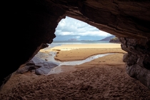 Tidal Cave on Ballymastocker Beach County Donegal Ireland 