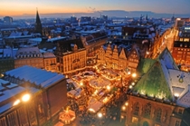 Tilt Shift of a Christmas Market in Bremen Germany 