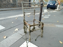 Titanic chair  Recovered from canal Saint Martin Paris