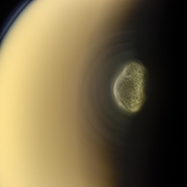 Titans south polar vortex as seen by Cassini in June 