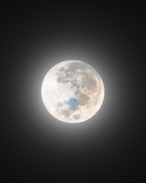Tonights Full Moon - almost  exposures were used to reveal the mineral colors 