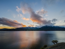 Tonights Sunset over Whiskeytown Lake in Northern California and Snow-Capped Mountains was gorgeous 