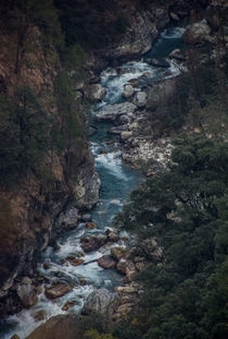 Tons river flowing through a gorge in the Uttarkashi District India 
