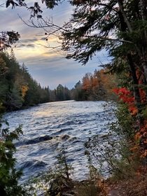 Took a trip up to tahquamenon falls MI over the weekend and got this beautiful shot 