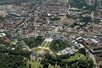 Top-down view on Karlsruhe Germany 