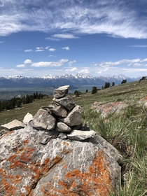 Top of sheep mountain in Jackson Hole Wyoming 