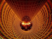 Top view of the atrium of the Jin Mao Tower Shanghai China 