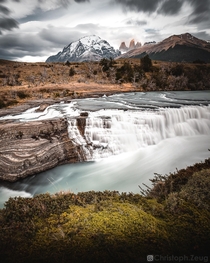 Torres del Paine and Rio Paine Waterfall Chile 