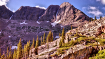 Towering cliffs in the Eagles Nest Wilderness CO 