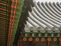 Traditional roof in Seoul South Korea 